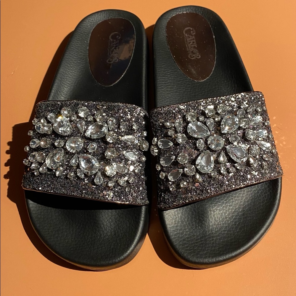 Carlos Santana Cami Pewter Slides